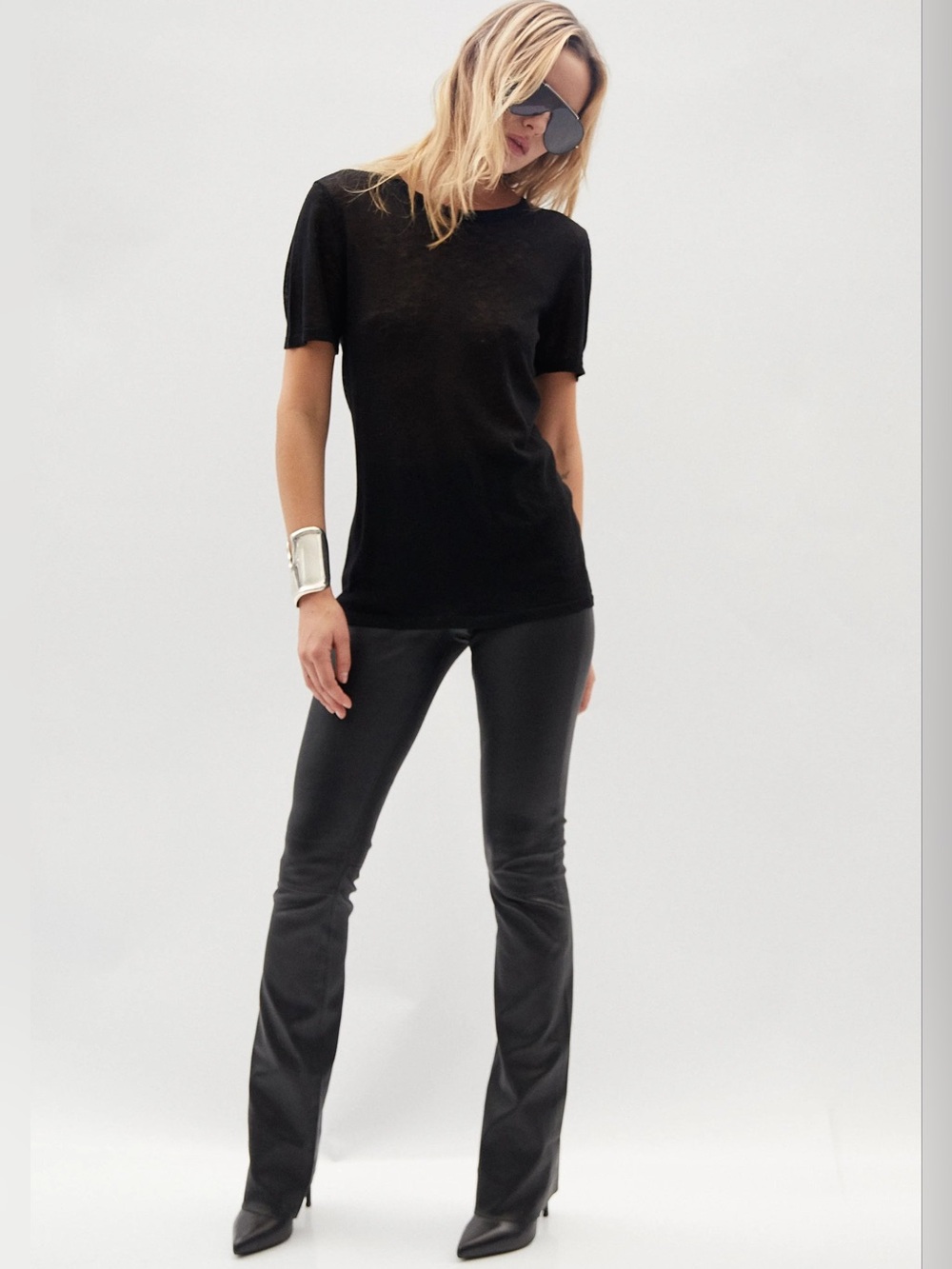 SPRWMN Los Angeles 100% leather leggings flare pant